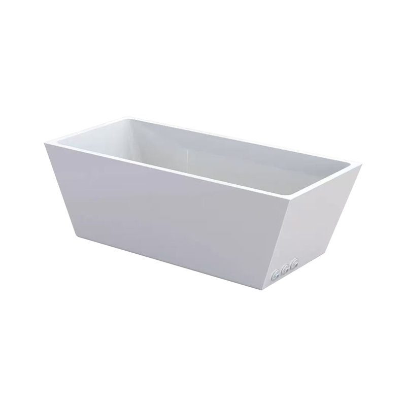 Rectangular Freestanding Soaking Acrylic Cold Plunge Tub