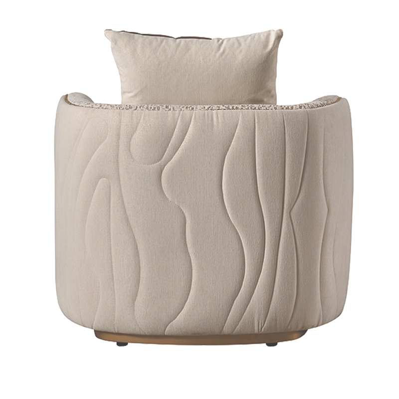Gineverra Accent Chair - Biscotti/Ivory Gold