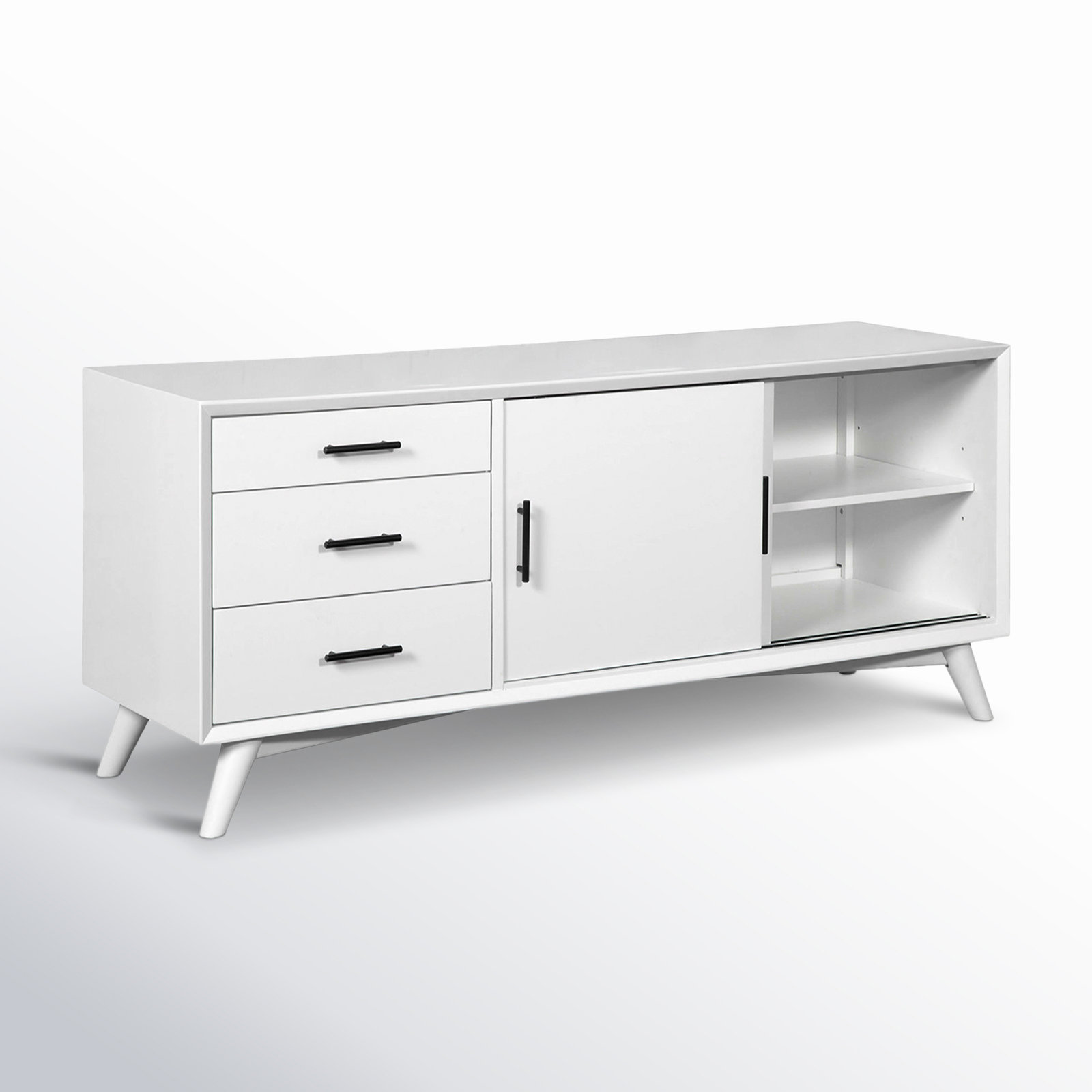 Williams 64" Mahogany TV Stand, White