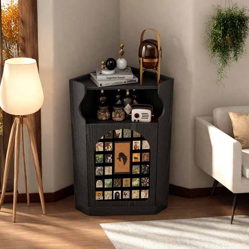 High utilization of space corner cabinet, Black