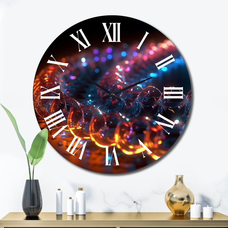 Horloge murale entrelacée à cristaux photoniques, Très grand