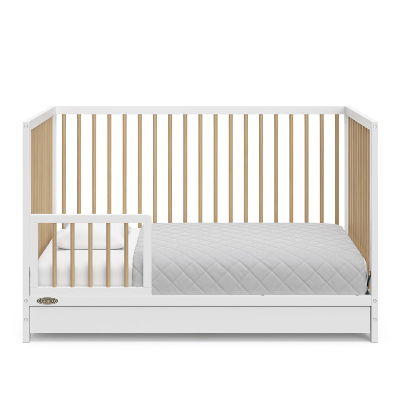 Barrière de lit pour tout-petit (chevilles), Blanc / Bois flotté