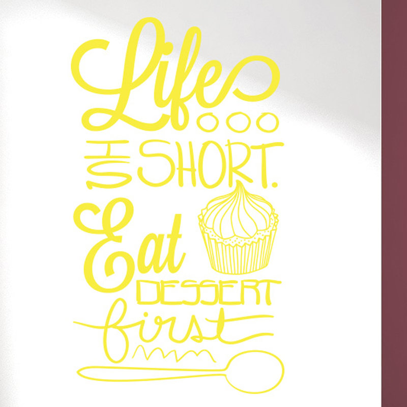 Wall Decal, Bright Yellow, Large