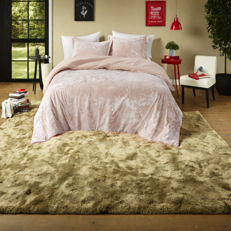 Ensembles de literie en velours luxueux, confort Sherpa réversible, style moderne