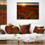 Coussin décoratif floral au-dessus du jardin avec des jetés-29892270-29892273