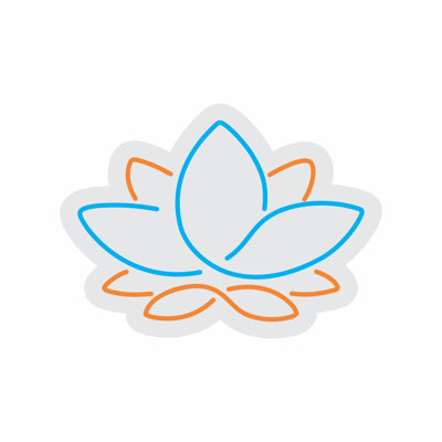  | Enseigne néon fleur de lotus | Fabriqué avec des tubes néon flexibles durables qui émettent une lumière brillante et uniforme pendant plus de 50 000 heures sans décoloration ni scintillement | 16 x 22 | Bleu et orange