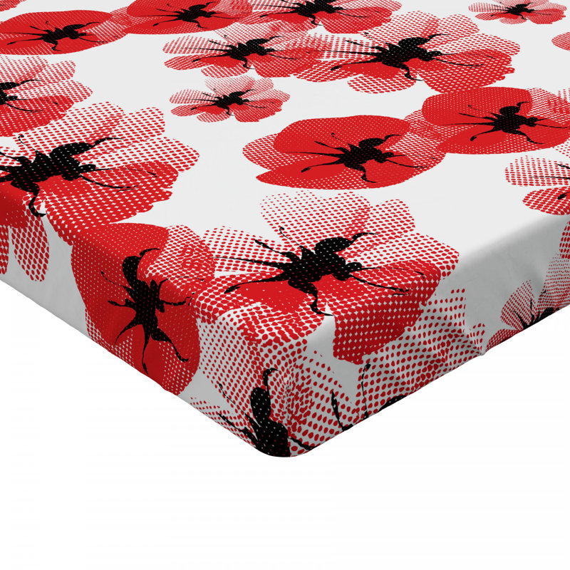 Microfiber Floral Fitted Sheet, Full Fitted Sheet