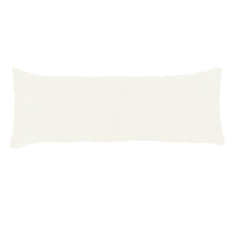 100% French Linen Pillow Sham, Cream, Rectangle 16"H x 44"W, Pillow Cover Only - No Insert