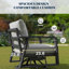 Canapés de patio pivotants, ensemble moderne 5 pièces en aluminium pour jardin