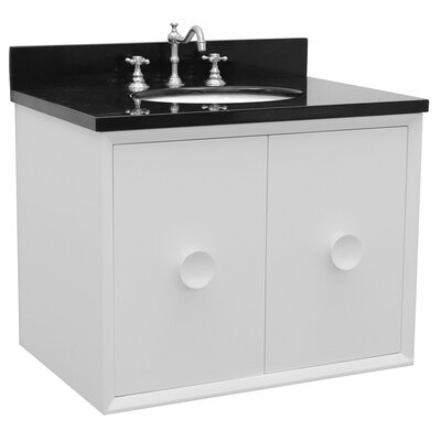 Crumley 31"" Wall-Mounted Single Bathroom Vanity Set -  George Oliver, 7BBD6F45C0D1493CA286BECF848078D3