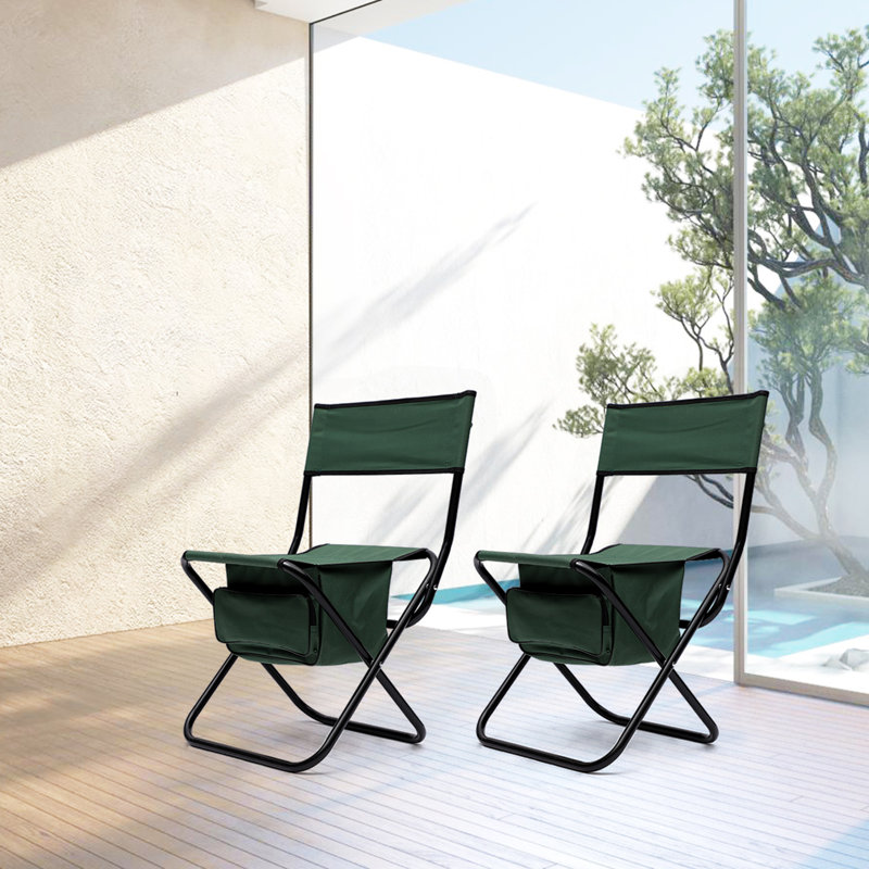 Chaise pliante en acier Oxford, Vert