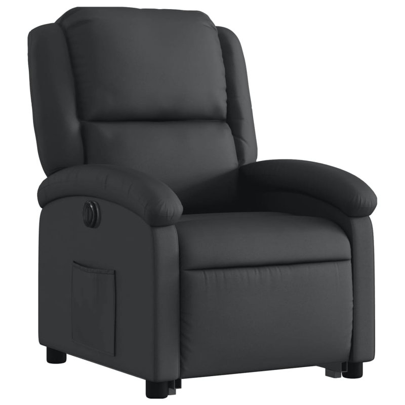 Kaino Leather Lift Assist Recliner, Black Genuine Leather