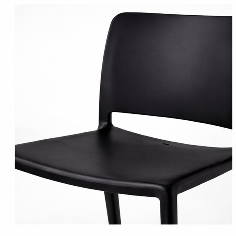 Chaise en plastique Durham, noir, Noir