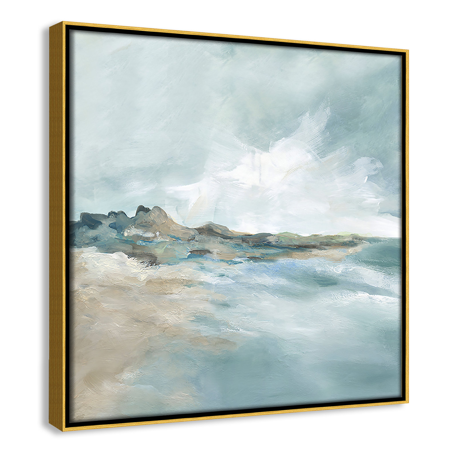 Sandpoint Print by Carol Robinson, 13.5" H x 13.5" W, Gold