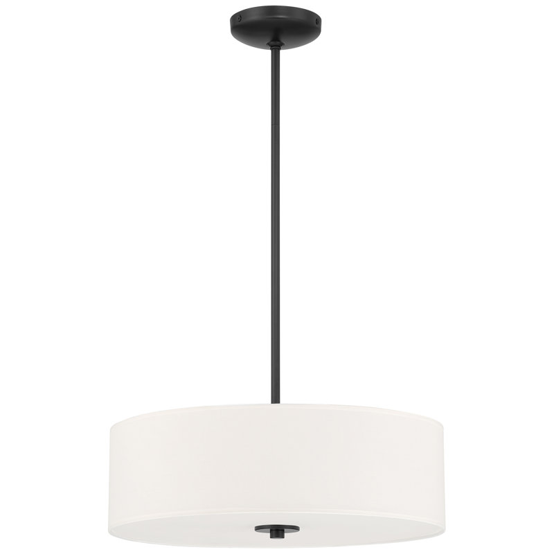 Luminaire suspendu ou semi-encastré à DEL Mid Town 18 po Natane en laiton brossé antique, H 50,5 po x l 18 po x P 18 po