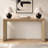 Elegant Waterfall Design Sofa Table - Concealed Drawer Storage For Hallway & Entryway-1817850952