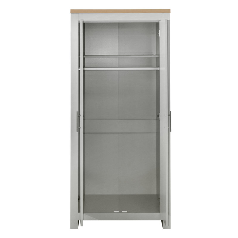 Napanoch 2 Door Wardrobe, Grey