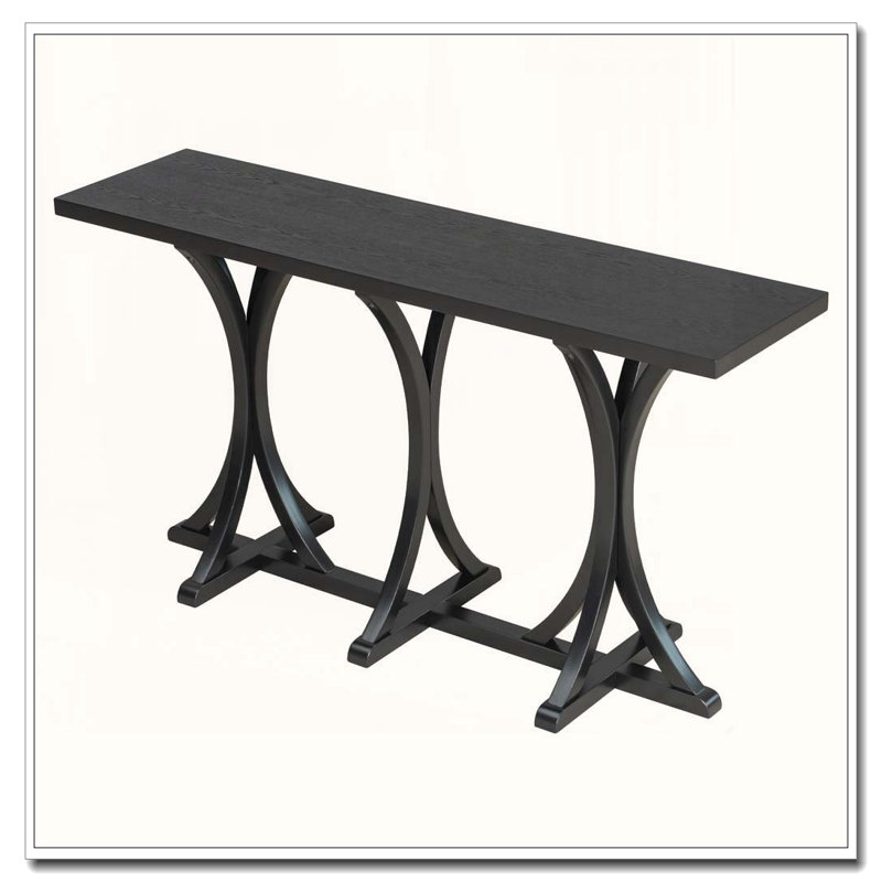 Console en bois 59,8 po, Noir