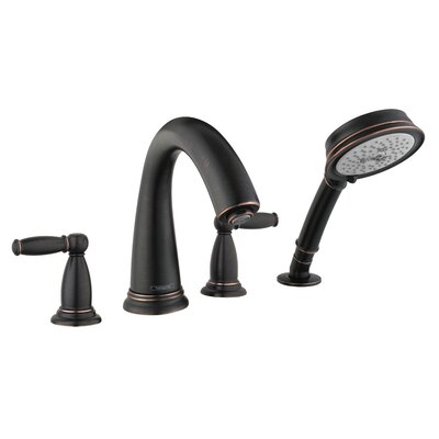 Swing C Double Handle Deck Mounted Roman Tub Faucet Trim with Diverter and Handheld Shower -  Hansgrohe, 6132920