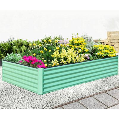 Lit de jardin surélevé galvanisé 8X4X1.5 Ft