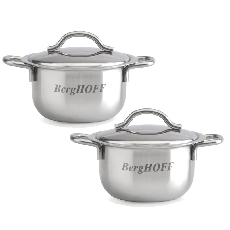 Mini pots à couvercle en acier inoxydable 18/10 2,5 oz BergHOFF