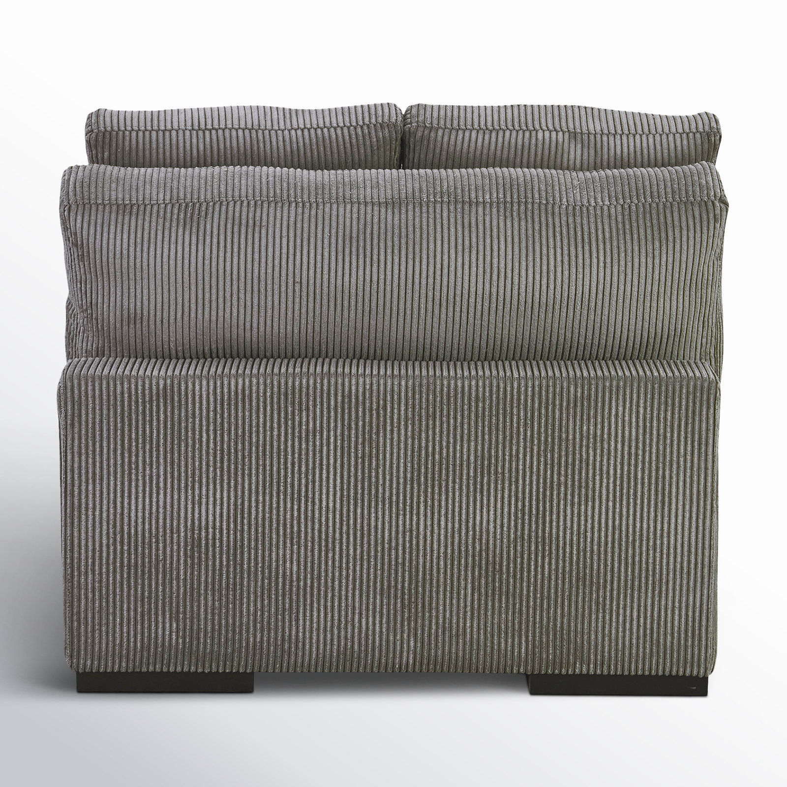 Lonsdale Upholstered Slipper Chair, Gray Corduroy