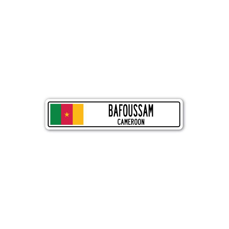 Plaque de rue en aluminium Broughton Bafoussam, H 7 po x l 30 po x P 1 po