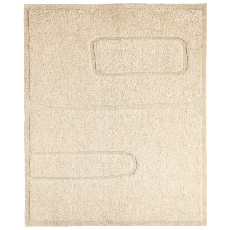 Jaipur Living Sarra Handwoven Modern/Contemporary Ivory Shag Area Rug (8'X10'), Rectangle 6' x 9'
