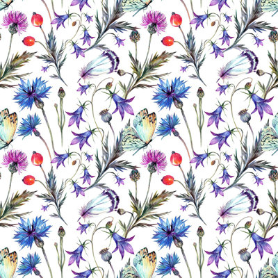 Little Blue Flowers Wallpaper