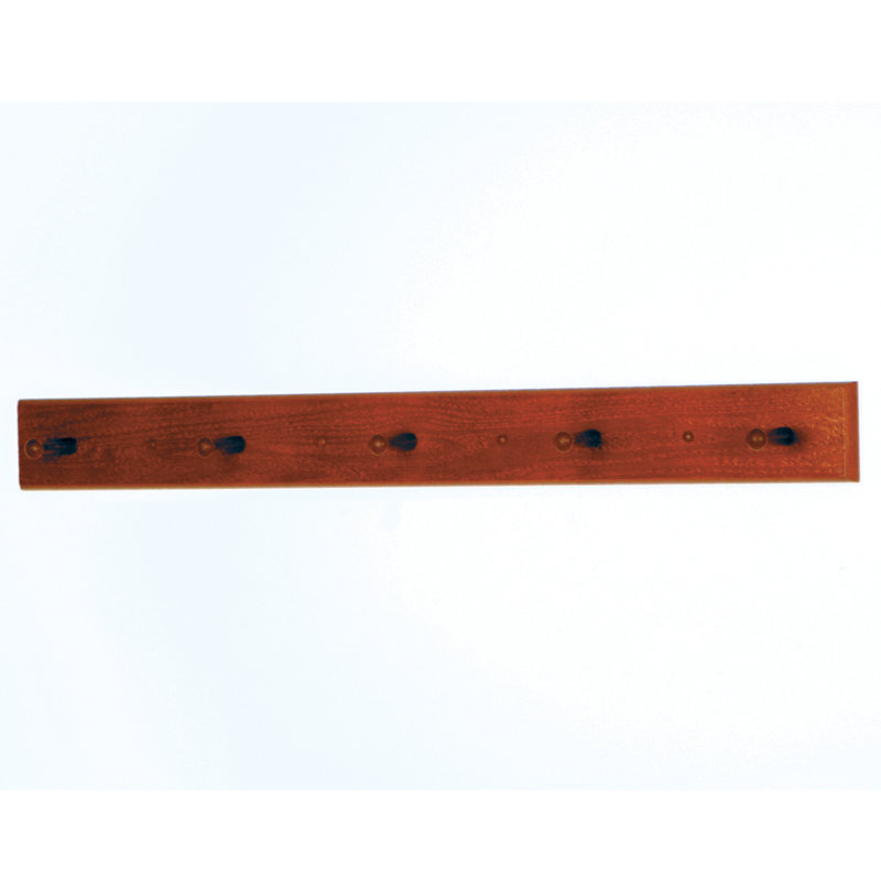 Solid Wood Wall 5 - Hook Wall Mounted Coat Rack, Mahogany