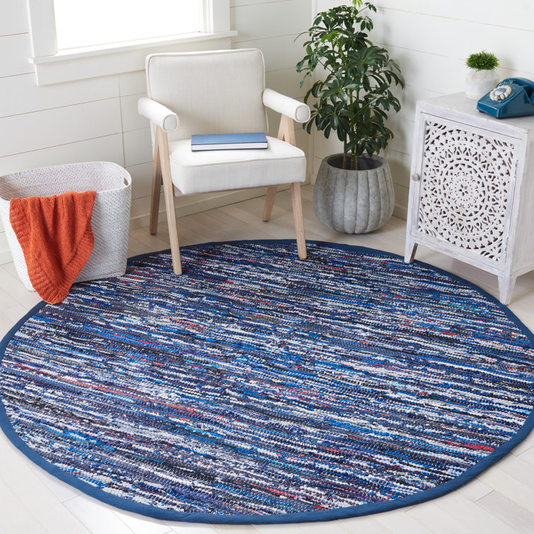 Rag Rug Hand Woven Cotton Striped Rug