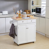 Solid Wood Top Kitchen Island