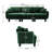  Boucle 3-Seater Sofa Upholstered Couch with Shell-shaped Armrests and Solid Wood Legs-1144830099
