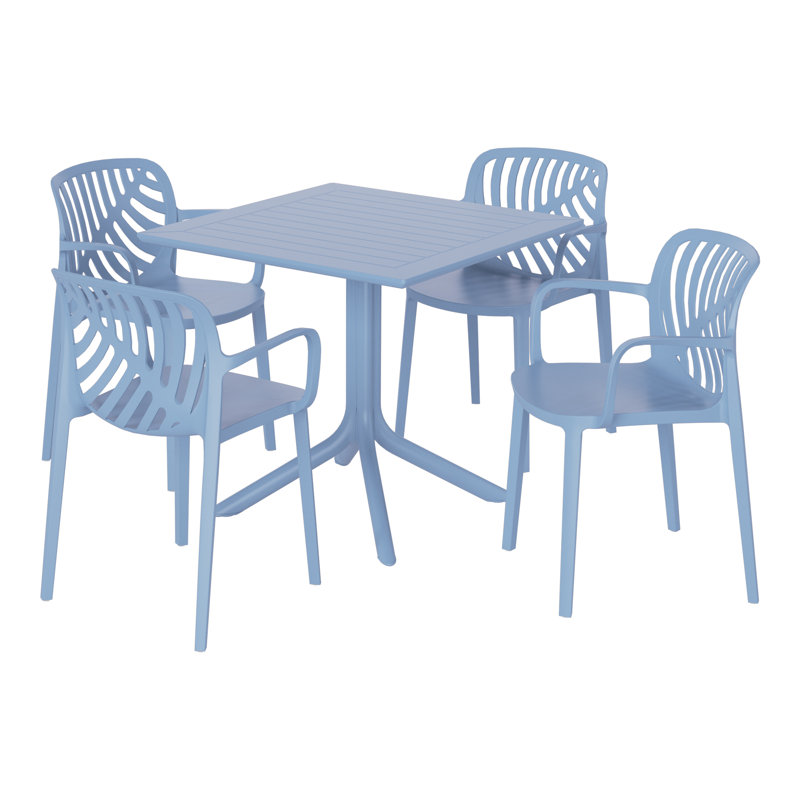 Ensemble repas carré pour 4 personnes, Blue