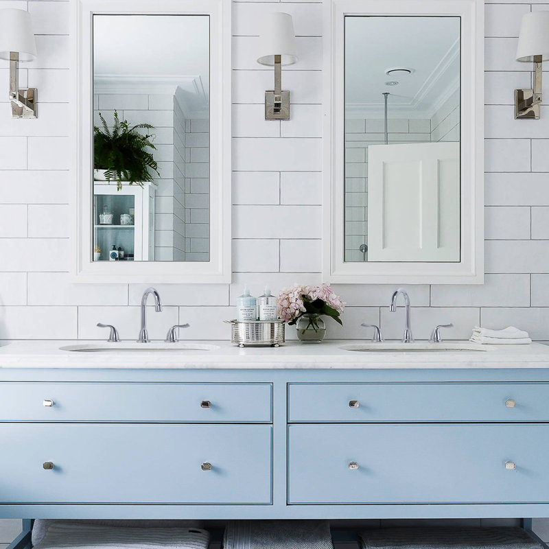 2-handle Bathroom Faucet with Drain Assembly, Chrome