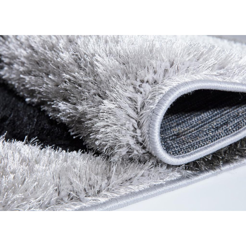 Woodway Geometric Shag Area Rug, Rectangle 80 x 150cm