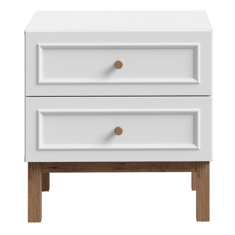Silvino 55.2cm W Manufactured Wood Bedside Table