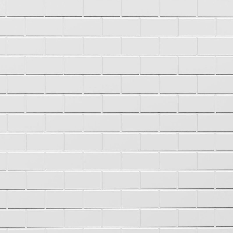 Ensemble de panneaux de douche muraux encastrables l 60 po x P 32 po x H 96 po avec motif de briques blanches décalées, conception texturée, installation rapide et ajustable, épaisseur de 1/8 po (2,8 mm)