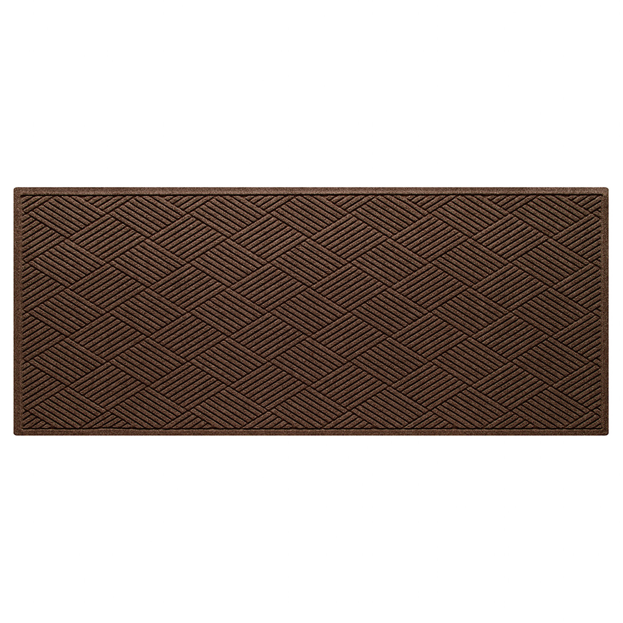 Waterhog Diamonds Indoor Outdoor Doormat, Dark Brown, Runner 3' x 10'