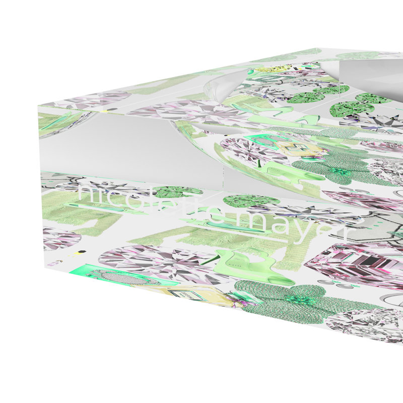 Plat à chat Bougie Women Nuevo Mint, L 6 po x P 6 po x H 2 po
