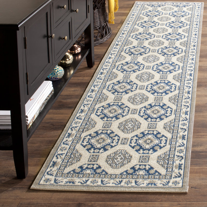 Everlee Geometric Cotton Hand Woven Area Rug, Runner 66 x 244 cm