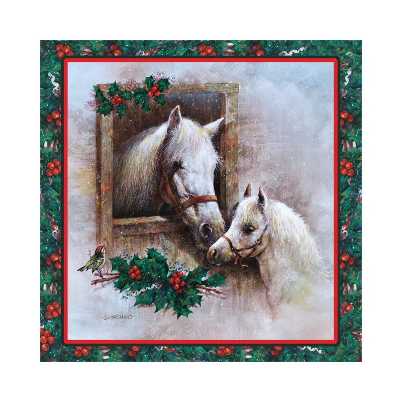 Holly And Ivy by Giordano Studios - Wrapped Canvas Gallery-Wrapped Canvas Giclée, 30.48cm H x 30.48cm W