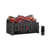 Electric Log Set 400 Sq Ft Heater, Faux Logs Insert with Lifelike Flames for Existing Fireplaces, Remote Control Included