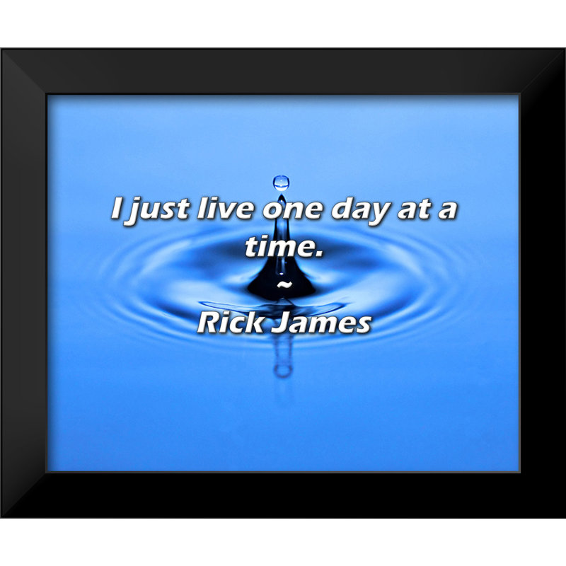 Citation de Rick James: Je vis juste un jour à la fois.