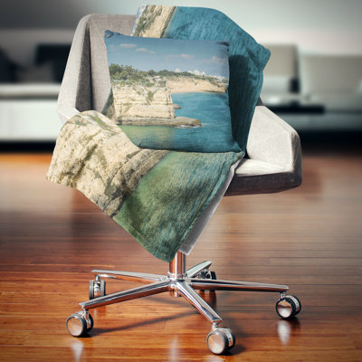 Armacao de Pera Algarve Beach Seascape Square Pillow Cover & Insert