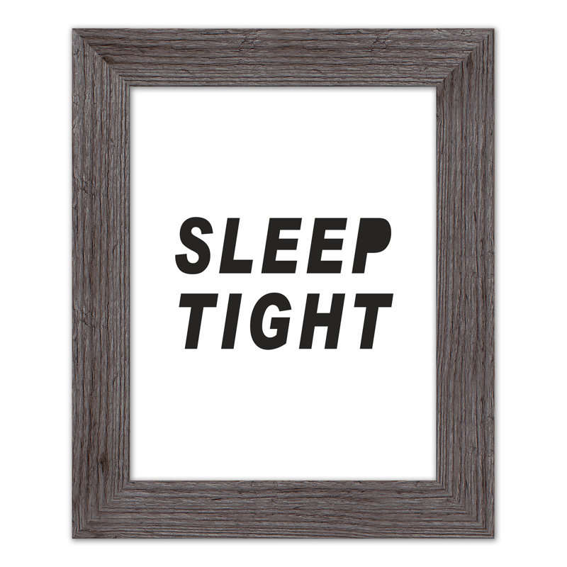 «Sleep Sleep», art encadré simple, H 14 po x l 11 po x P 0,75 po, Cadre gris