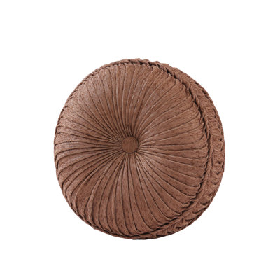 Weston - Terracotta Tufted Round Decorative Throw Pillow
