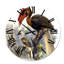 Oiseaux australiens d'époque rétro - horloge murale traditionnelle-60280197