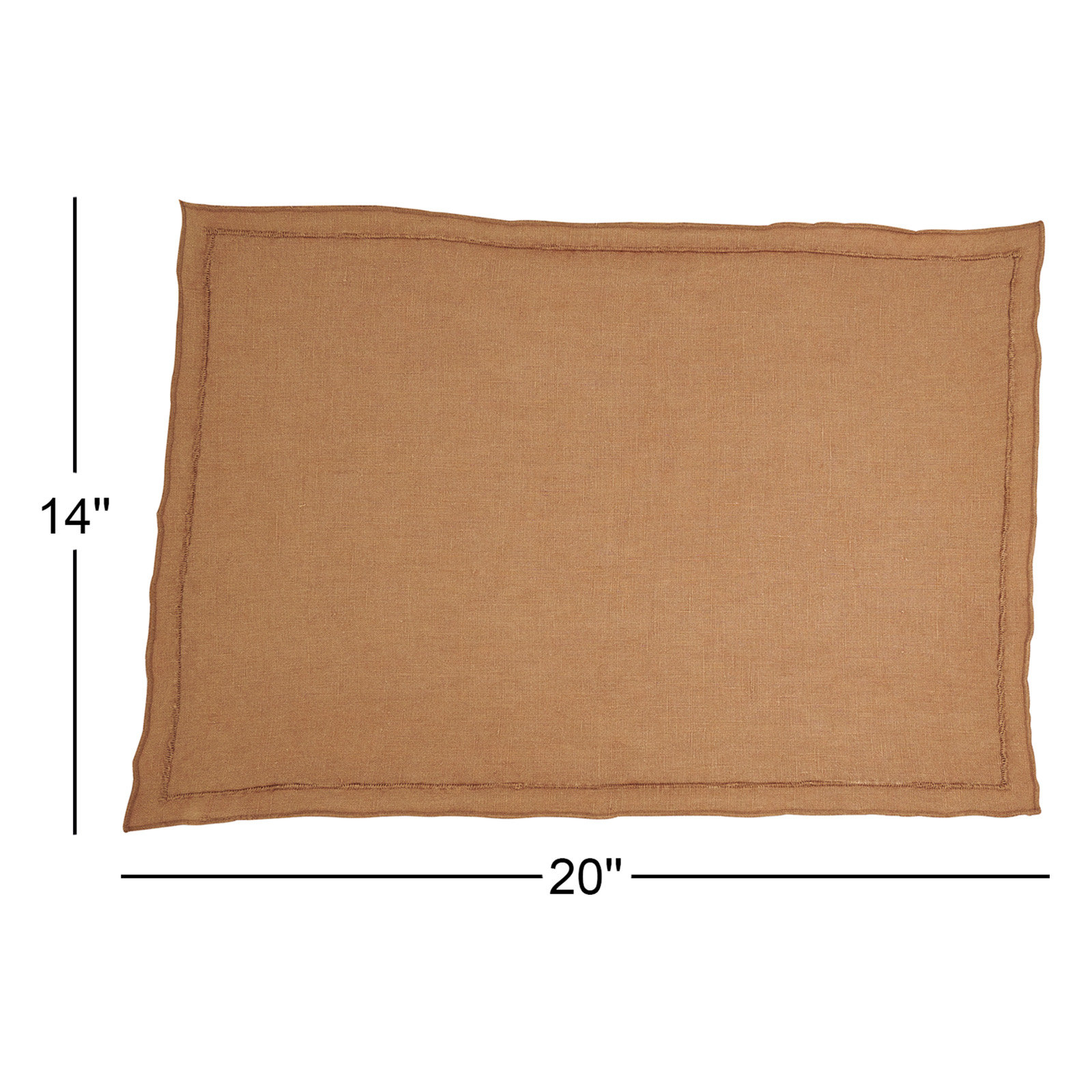 Stonewashed Linen Placemat, Orange