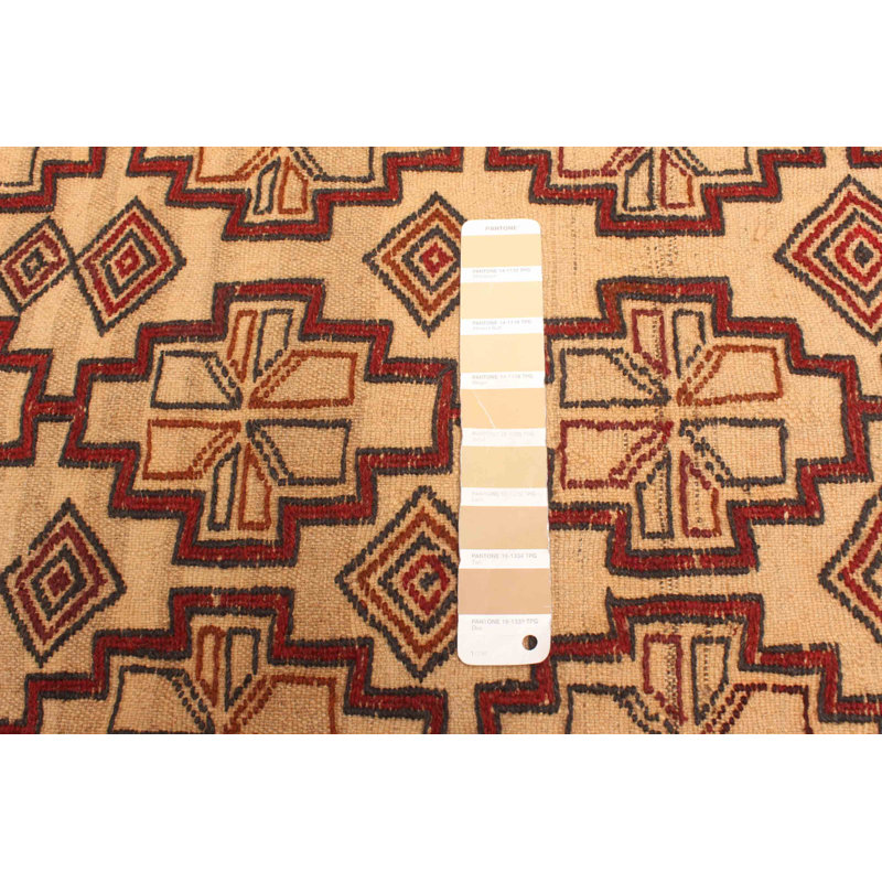 Tapisserie Shiravan SMK beige Kilim 3 pi 10 po x 5 pi 11 po